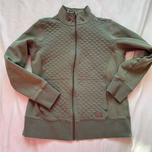 L.l. bean quilted full zip sweater